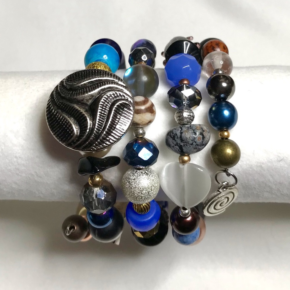 Handmade Bracelet with Vintage and Modern Elements (NB77-3H) New Without Tags - Picture 3 of 9